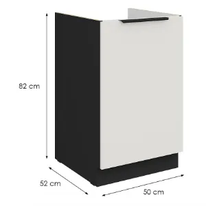 Obrazek Szafka Kuchenna Aria-Wh/Bl Anti Fingerprint 50zl 1f Bb