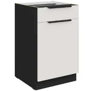 Obrazek Szafka Kuchenna Aria-Wh/Bl Anti Fingerprint 50d 1f 1s Bb