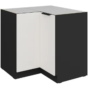 Obrazek Szafka Kuchenna Aria-Wh/Bl Anti Fingerprint 90x90 Dn 2f Bb