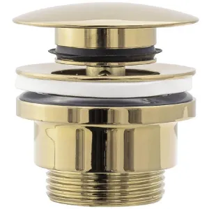 Obrazek Korek umywalkowy uniwersalny klik-klak Rea złoty