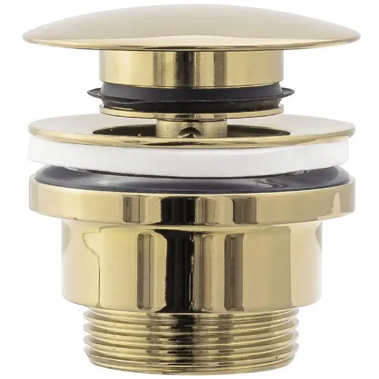 Obrazek Korek umywalkowy uniwersalny klik-klak Rea złoty