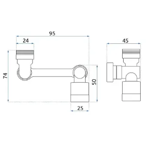 Obrazek Przedłużka obrotowa do baterii Colt czarna