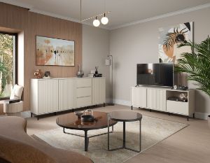 Obrazek Komoda RTV dwudrzwiowa z szufladą Avenale AVEF01 kaszmir