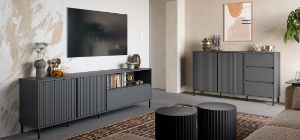 Obrazek Komoda RTV dwudrzwiowa z szufladą Avenale AVEF03 antracyt