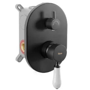 Obrazek Zestaw natryskowy podtynkowy Rea Serra czarny + BOX