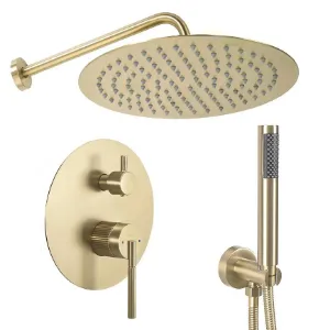 Obrazek Zestaw natryskowy podtynkowy Rea Argon złoty szczotkowany + BOX