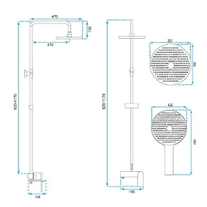 Obrazek Zestaw prysznicowy Rea Marco czarny