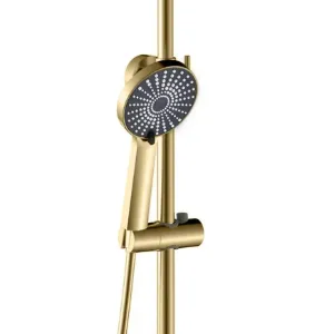 Obrazek Zestaw prysznicowy Rea Marco złoty szczotkowany