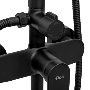 Obrazek Zestaw prysznicowy Rea Verso czarny