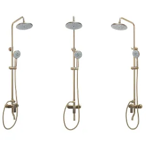 Obrazek Zestaw prysznicowy Rea Verso złoty szczotkowany