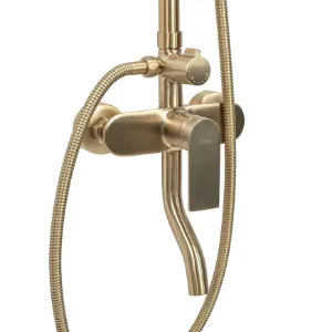 Obrazek Zestaw prysznicowy Rea Verso złoty szczotkowany