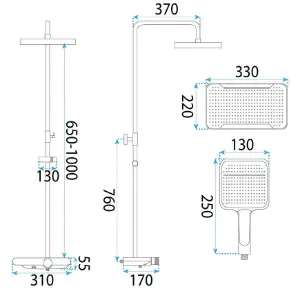 Obrazek Zestaw prysznicowy Rea Bari tytan