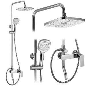 Obrazek Zestaw prysznicowy Rea Storm chrom