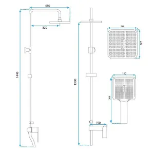 Obrazek Zestaw prysznicowy Rea Storm chrom