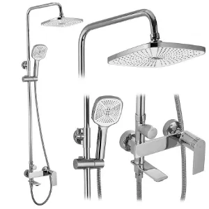 Obrazek Zestaw prysznicowy Rea Storm chrom