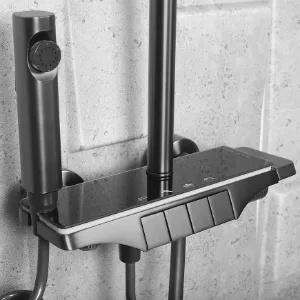 Obrazek Zestaw prysznicowy Rea Savio z wyświetlaczem LED tytan