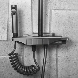 Obrazek Zestaw prysznicowy Rea Savio z wyświetlaczem LED tytan