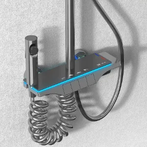 Obrazek Zestaw prysznicowy Rea Savio z wyświetlaczem LED tytan