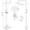 Obrazek Zestaw prysznicowy Rea Savio z wyświetlaczem LED tytan