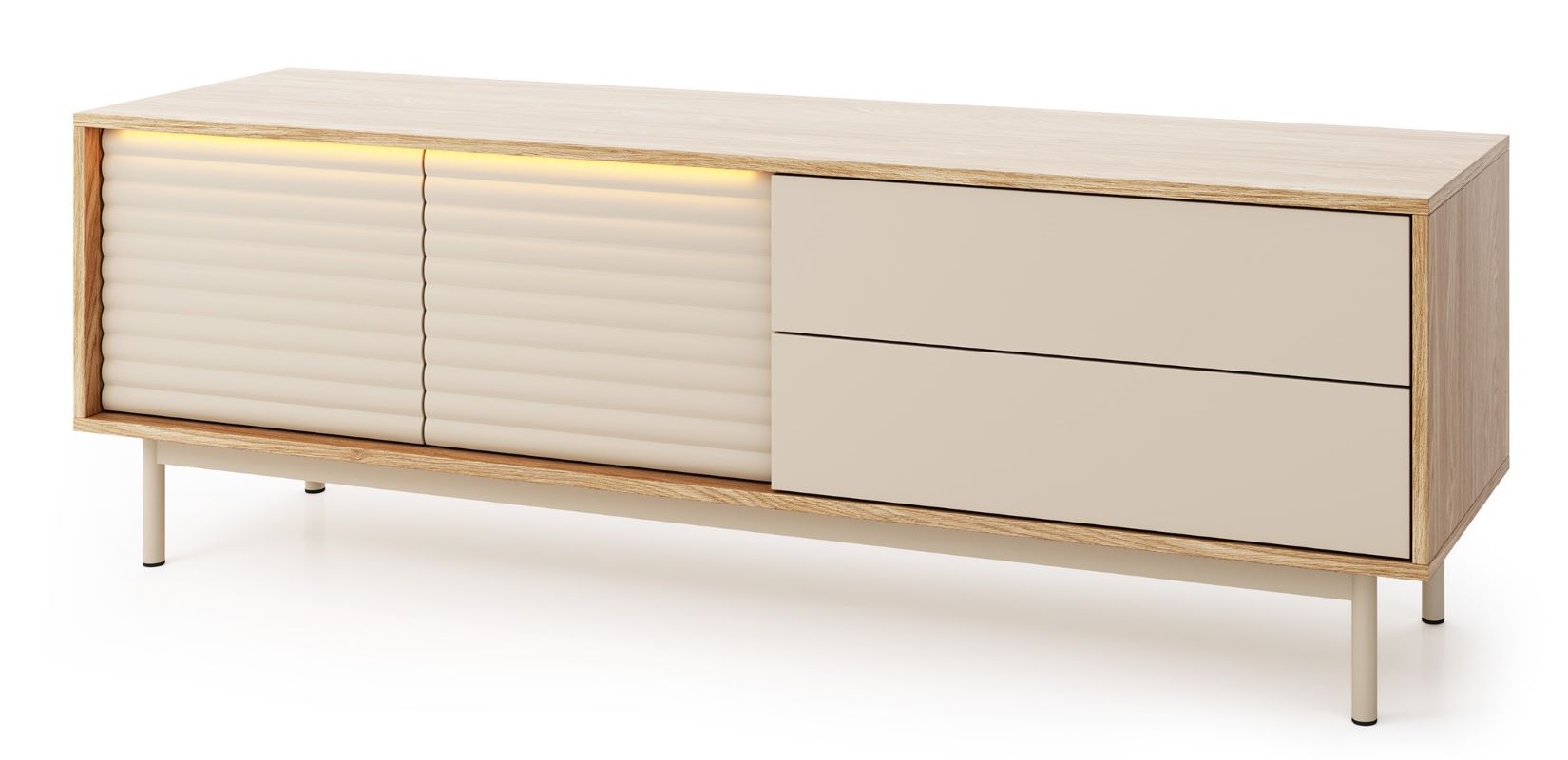 Szafka RTV dwudrzwiowa z szufladami Tila TI4