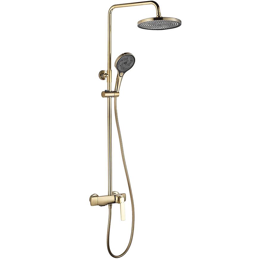 Zestaw prysznicowy z termostatem Rea Tom złoty szczotkowany