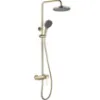 Obrazek Zestaw prysznicowy z termostatem Rea Tom złoty szczotkowany