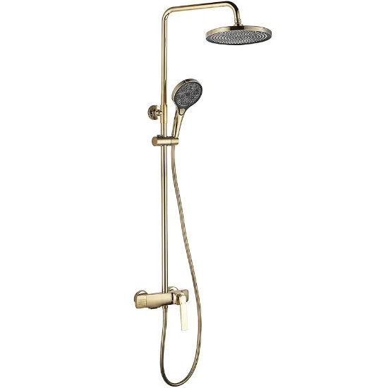 Obrazek Zestaw prysznicowy z termostatem Rea Tom złoty szczotkowany
