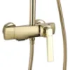 Obrazek Zestaw prysznicowy z termostatem Rea Tom złoty szczotkowany