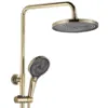 Obrazek Zestaw prysznicowy z termostatem Rea Tom złoty szczotkowany
