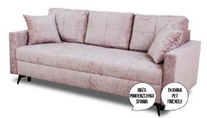 Obrazek Sofa z funkcją spania Foster różowy