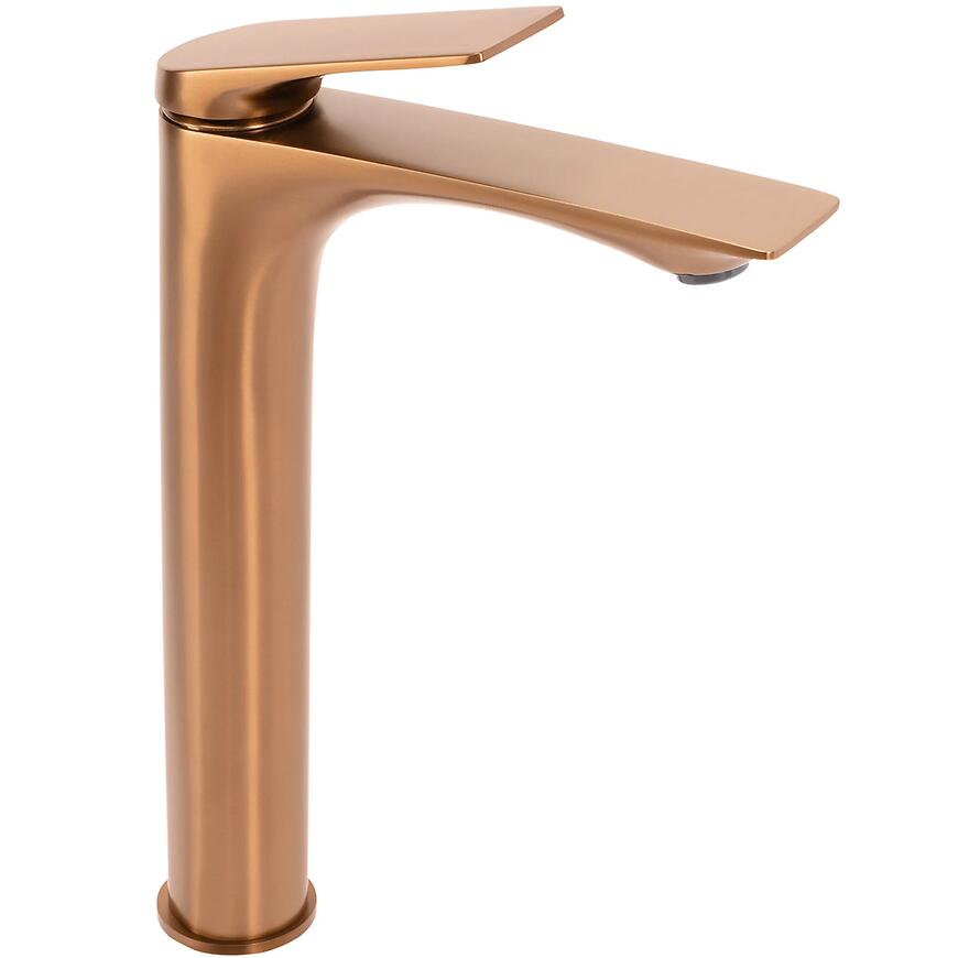 Bateria umywalkowa wysoka Rea Avalon miedź szczotkowana
