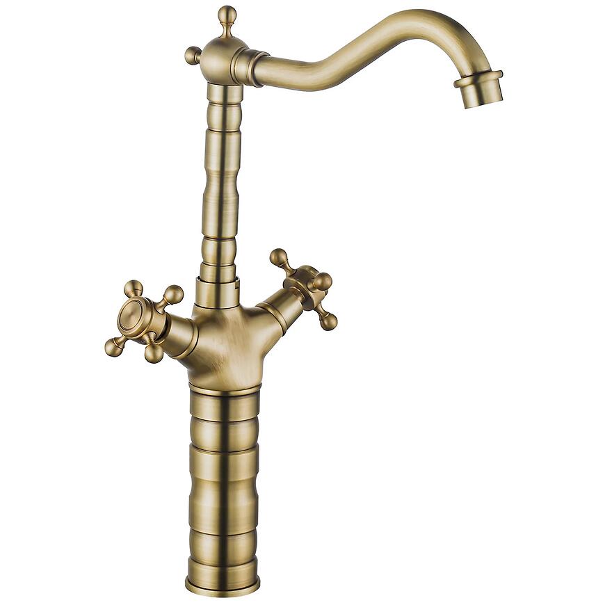 Bateria kuchenna umywalkowa Rea Rustico złota antyczna