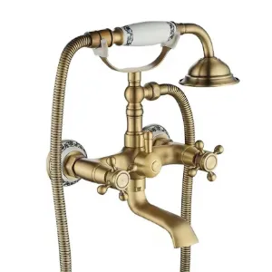 Obrazek Bateria wannowa Rea Rustico złota antyczna