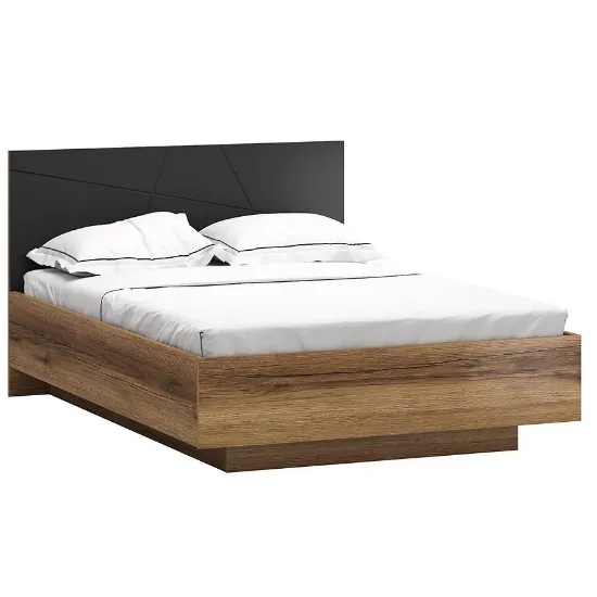 Obrazek Łóżko 140x200 Orient Z Dąb Delano/Czarny