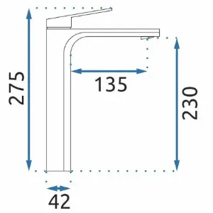 Obrazek Bateria umywalkowa wysoka REA Marco tytan