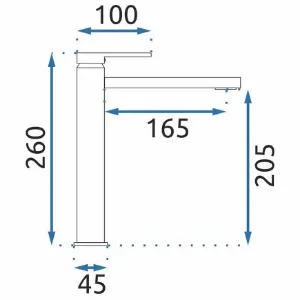 Obrazek Bateria umywalkowa wysoka Rea Verso czarna