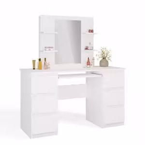 Obrazek Toaletka z lustrem Star 4P biały