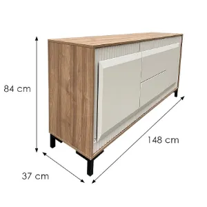 Obrazek Komoda K3 148 Orzech Jasny/Kaszmir