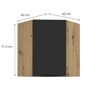 Obrazek Szafka Kuchenna Aria-Bl/Ar Anti Fingerprint 60x60 Gn-72 1f (45°)