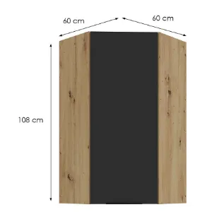 Obrazek Szafka Kuchenna Aria-Bl/Ar Anti Fingerprint 60x60 Gn-108 1f (45°)