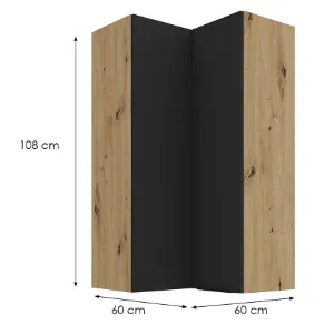 Obrazek Szafka Kuchenna Aria-Bl/Ar Anti Fingerprint 60x60 Gn-108 2f (90°)