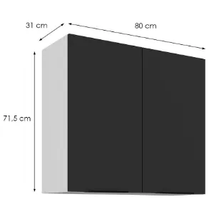 Obrazek Szafka Kuchenna Aria-Bl/Wh Anti Fingerprint 80g-72 2f
