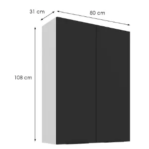 Obrazek Szafka Kuchenna Aria-Bl/Wh Anti Fingerprint 80g-108 2f