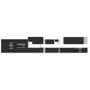 Obrazek Szafka Kuchenna Aria-Bl/Wh Anti Fingerprint 50gu-36 1f