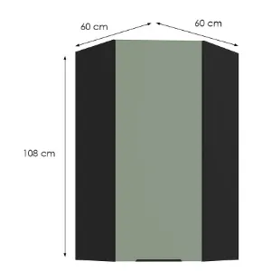 Obrazek Szafka Kuchenna Aria-Sa/Bl Anti Fingerprint 60x60 Gn-108 1f (45°)