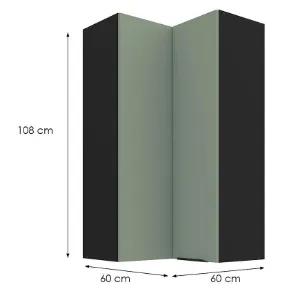 Obrazek Szafka Kuchenna Aria-Sa/Bl Anti Fingerprint 60x60 Gn-108 2f (90°)