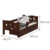 Obrazek Łóżko Mikołaj 80/140 Orzech