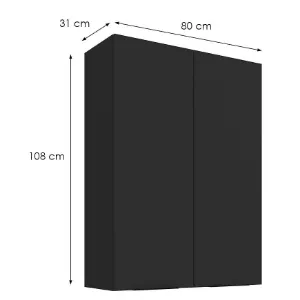 Obrazek Szafka Kuchenna Aria-Bl/Bl Anti Fingerprint 80g-108 2f