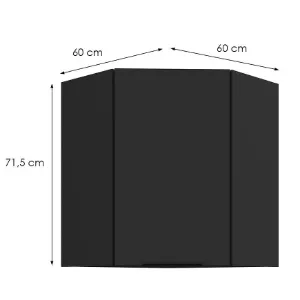 Obrazek Szafka Kuchenna Aria-Bl/Bl Anti Fingerprint 60x60 Gn-72 1f (45°)