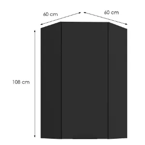 Obrazek Szafka Kuchenna Aria-Bl/Bl Anti Fingerprint 60x60 Gn-108 1f (45°)